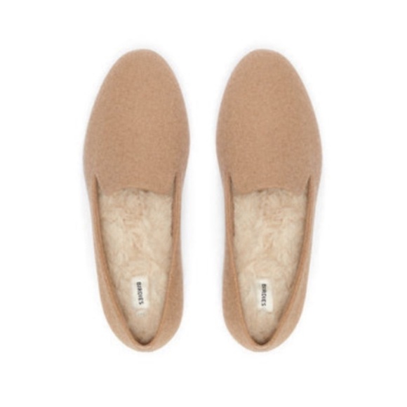 Birdies Shoes - Birdies Starling Knit Loafers in Oatmeal Faux Fur Size 7.5